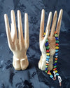 Wood buddha hands set mudra, left and right hands. Business card holder or jewelry display
