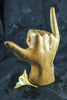 Hang Loose decorative hand carved teak hand