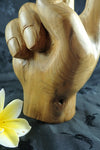 Peace decorative teak hand