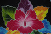 Hand painted Maui Hibiscus batik sarong, wall art