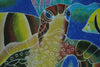 Hand painted under water batik sarong, wall art