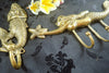 Brass Mermaid hook, 3 hooks