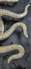 Brass Octopus Exterior Door Handle/ Entry Door Handle/ Solid Brass Left or Right Handle