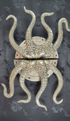 Brass Octopus Exterior Door Handle/ Entry Door Handle/ Solid Brass Left or Right Handle