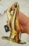 Brass hand fingering sculpture home decor brass hand