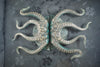 Brass Octopus Exterior Door Handle/ Entry Door Handle/ Solid Brass Left or Right Handle