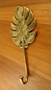 Brass Tropical Monstera leaf hook, Leaf hanger for the home