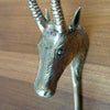 Brass african Impala wall sculpture hook