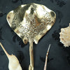 Stingray gold Hanger, Sea life batik Brass hook